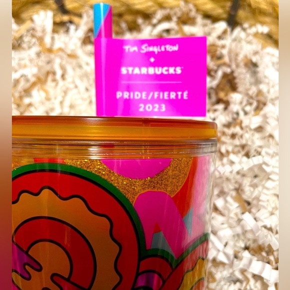 Starbucks Tim Singleton Retro Pride Cup Tumbler Iridescent 24oz Holographic 2023 - Picture 6 of 10